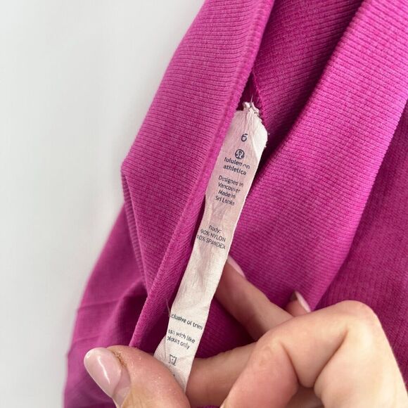 Lululemon Size 6 Ebb & Flow Crop Leggings Pink - Picture 11 of 11